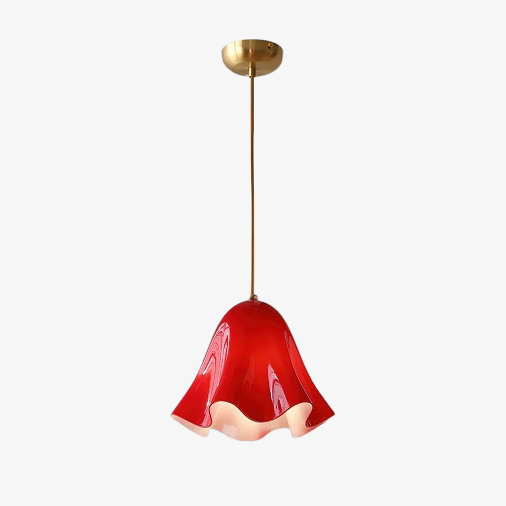 Bellina Artistic Glass Pendant Light - Modern Bloom Inspired Hanging Ceiling Lamp