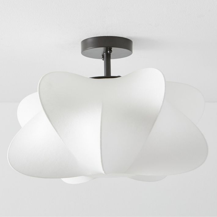 Havion Modern Cocoon Pendant Lamp - White Polymer Shade for Bedroom