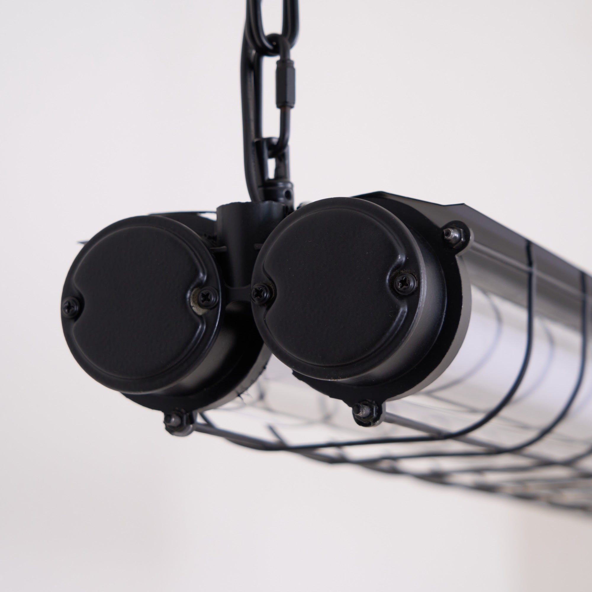 Handcrafted Glass Channel-Set Diffusers Linear Chandelier Sleek Design