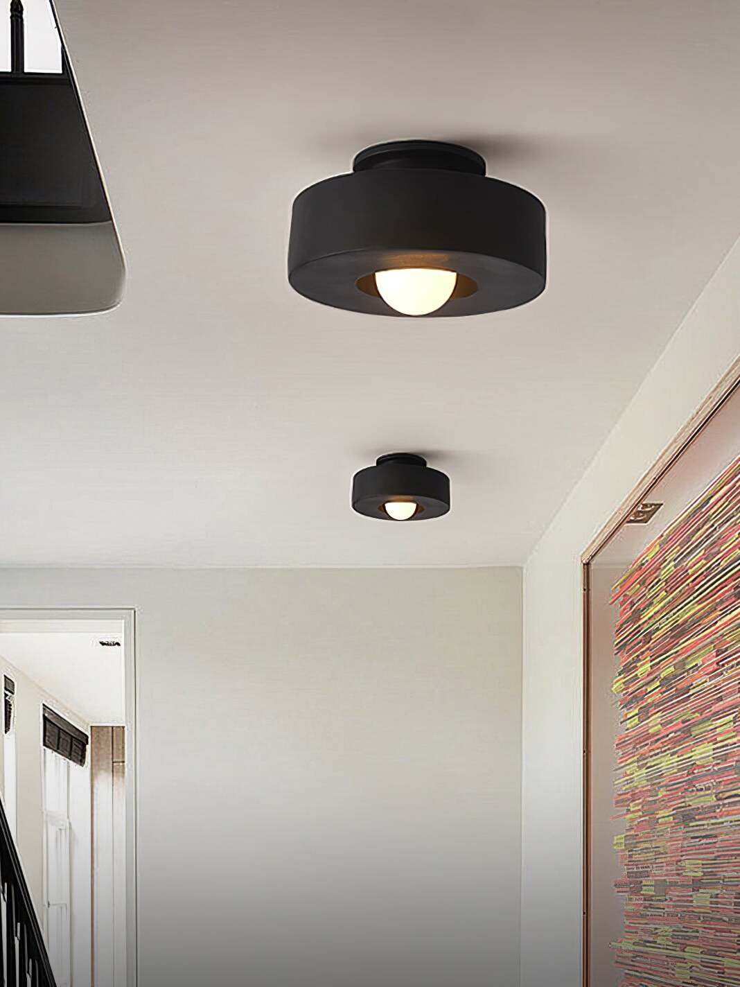 Sophisticated Resin Ceiling Hanging Lamp - Red Green Black