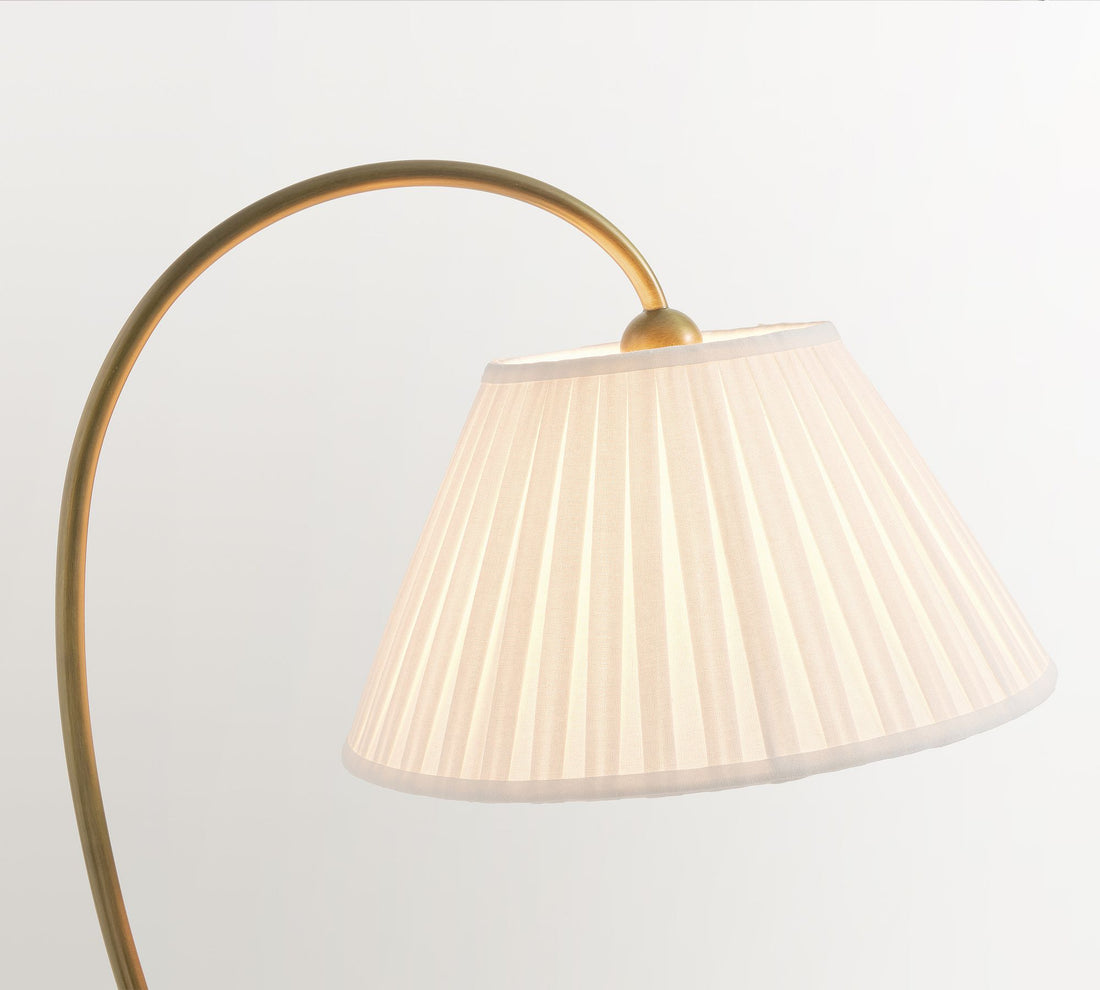 Luvora Pleated Linen Floor Lamp - Adjustable Retro Lamp for Farmhouse