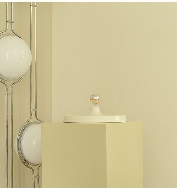 Plafonnier disque élégant de l'ère spatiale, chrome, or, blanc, noir, non dimmable