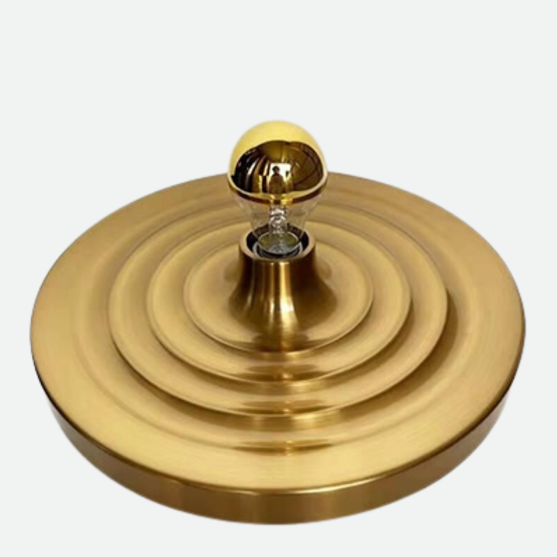 Sleek Space-Age Disk Ceiling Lamp Chrome Gold White Black Not Dimmable