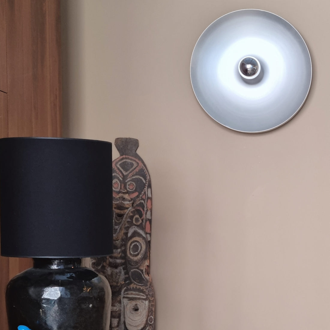 Plafonnier disque élégant de l'ère spatiale, chrome, or, blanc, noir, non dimmable