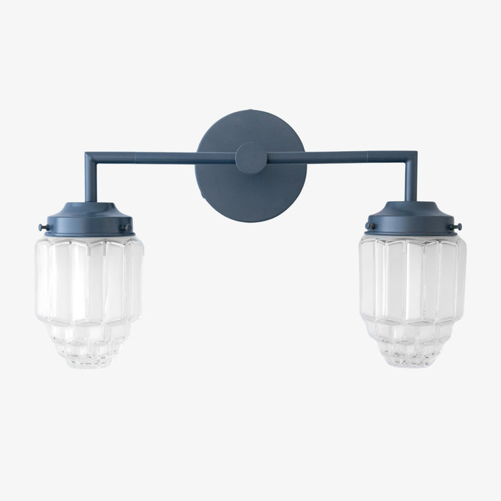 Tierlux Glass Art Deco Vanity Light - Colorful Skyscraper Globe Wall Fixture