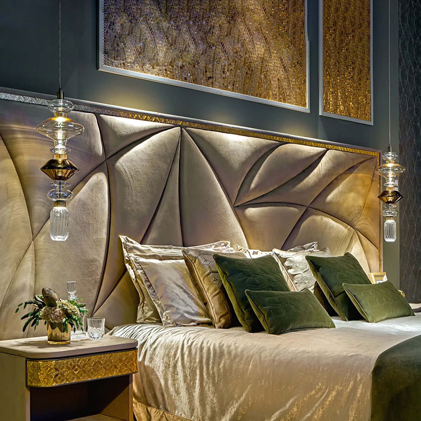 Sleek Hanging Light - Iron Metal Glass Gold Clear Hardwired Atmosphere