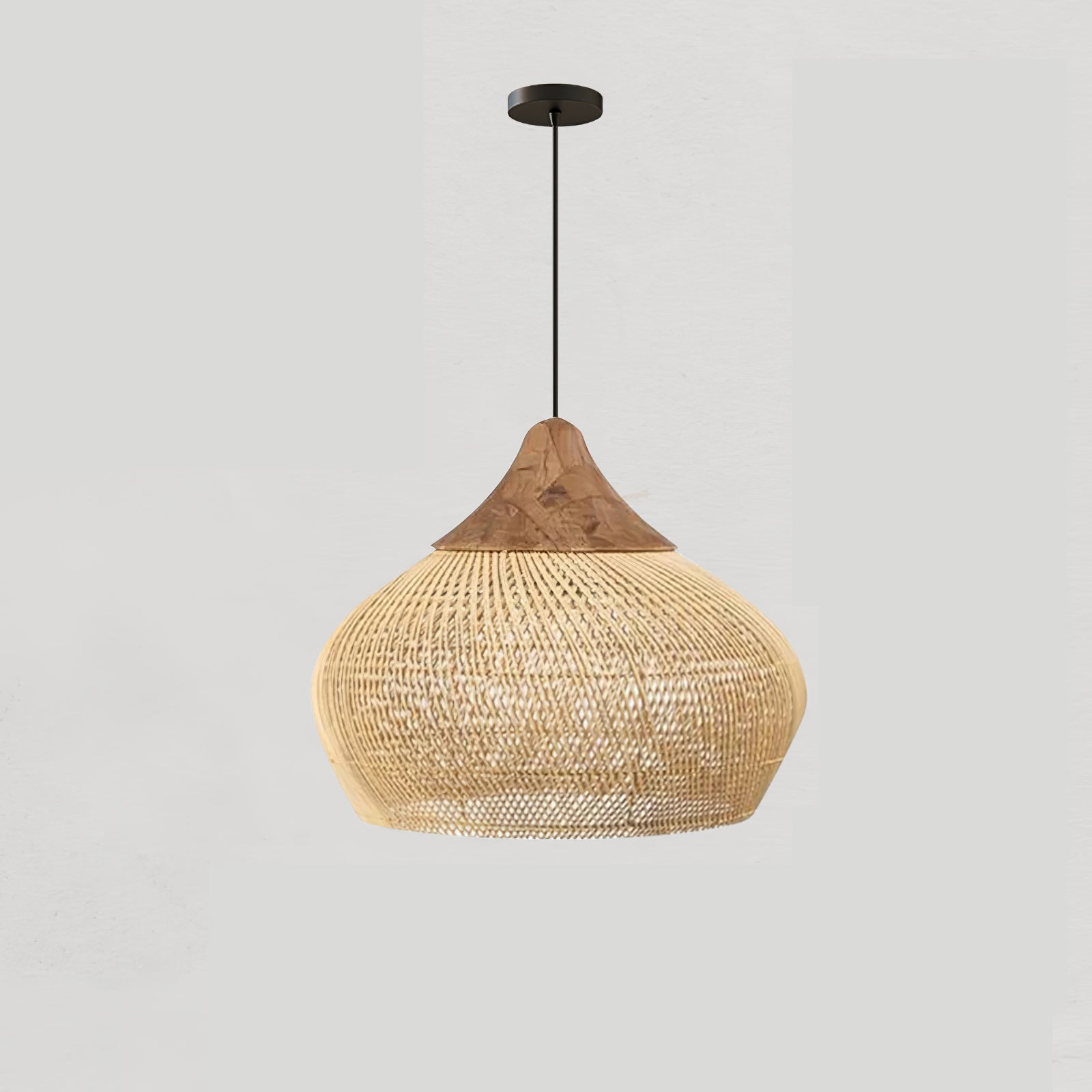 Harp Braided Rattan Pendant Lamp