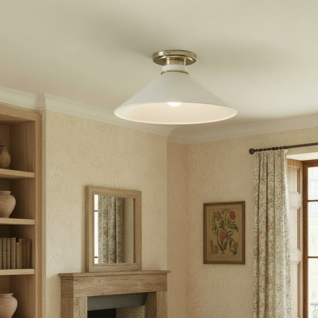 Aurenza Timeless Flush Mount Light - Farmhouse Design with Simple Elegant Charm