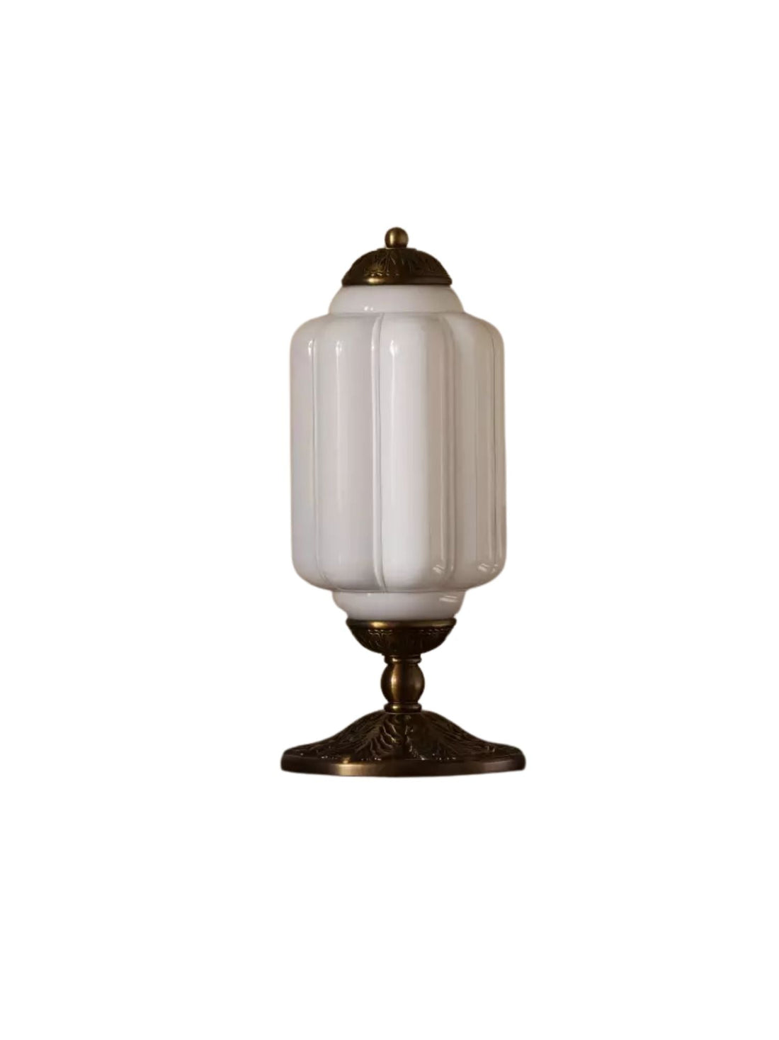 Vintage Green Glass LED Table Lamp