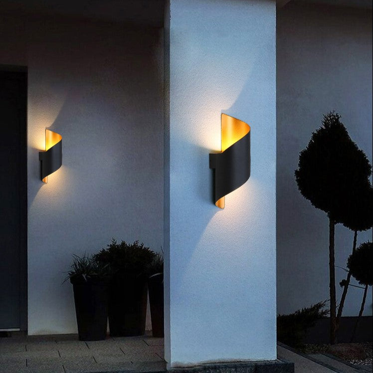 White Aluminum Modern Curl Twisted Wall Light Energy Efficient