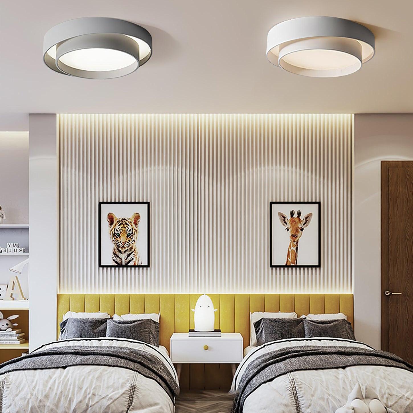 Round Double Layer Ceiling Light – Nordic Acrylic Flush Mount Design