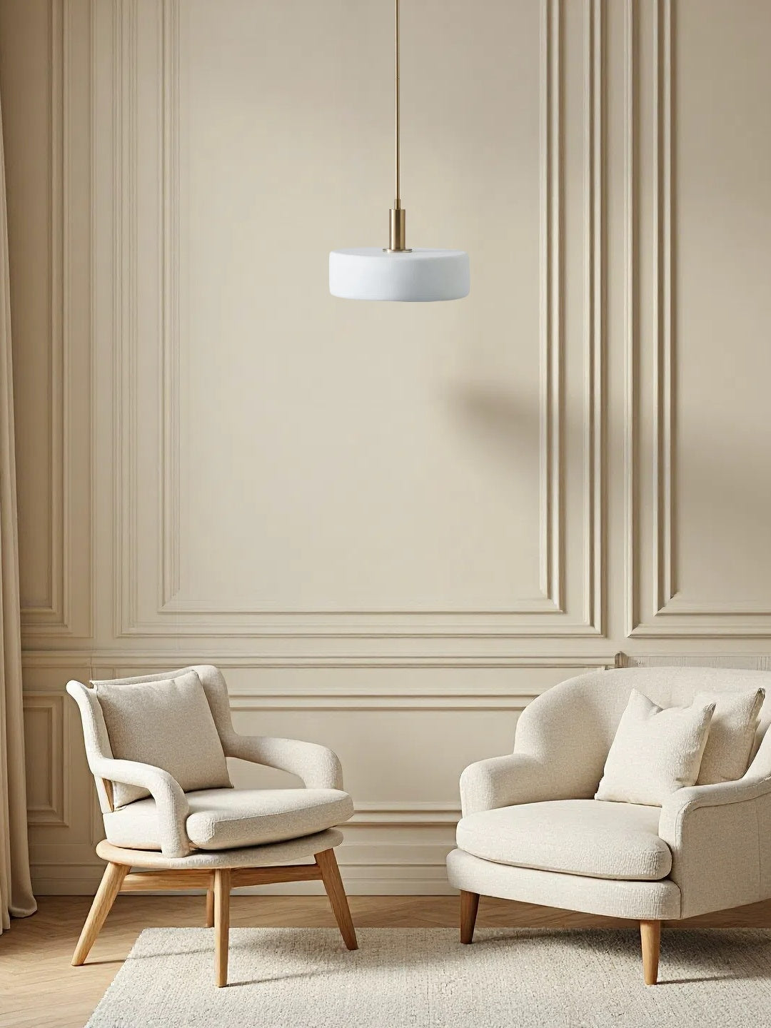 Chic Porcelain Pendant Light in Modern Style
