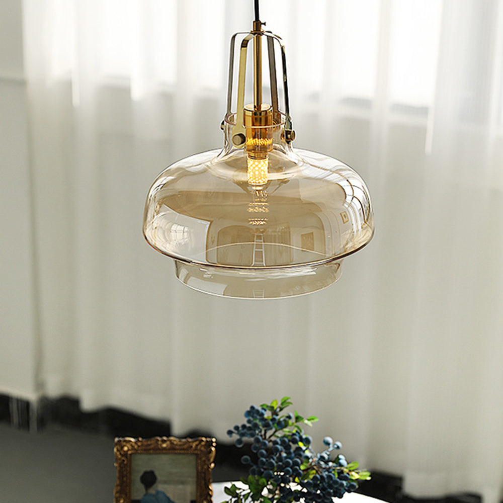 Modern Unique Shaped Fish Tank Glass Pendant Light