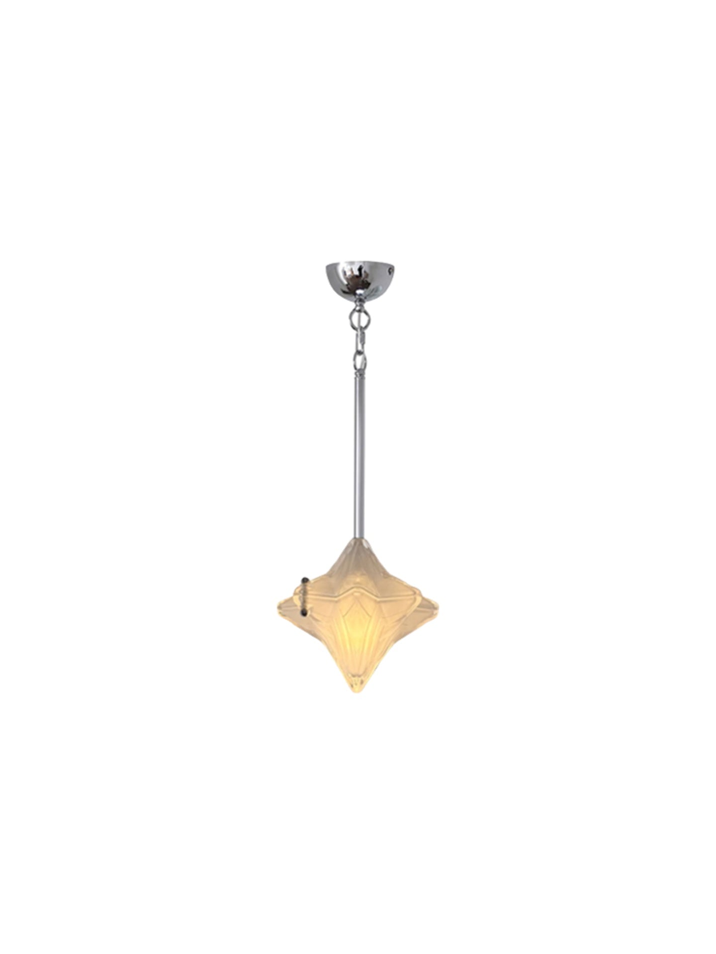 Art Deco Astris Elara Star Pendant Light-Frosted Glass Pendant with Geometric Style