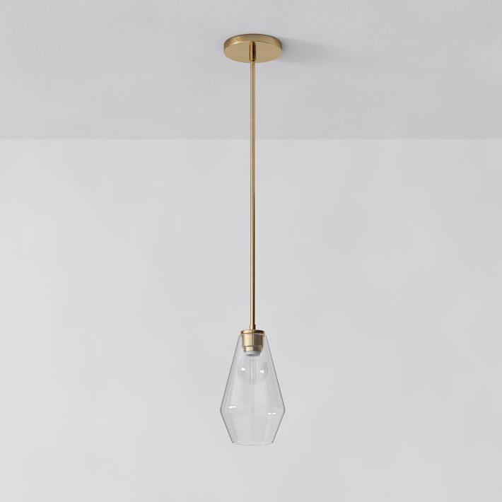 Merin Transparent Glass Sculpture Geometric Pendant light