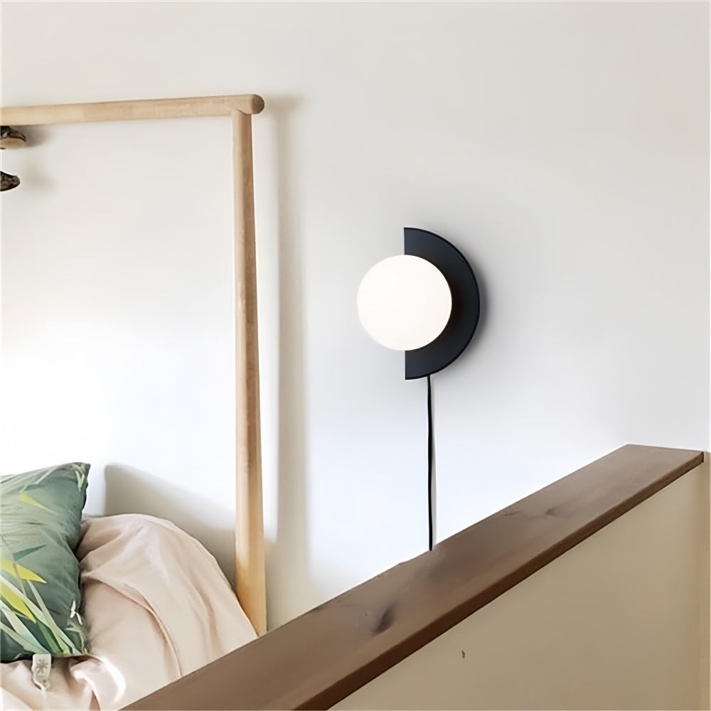 Vibrant Macaron Glass Orb Wall Sconce Metal Nordic Modern Decor