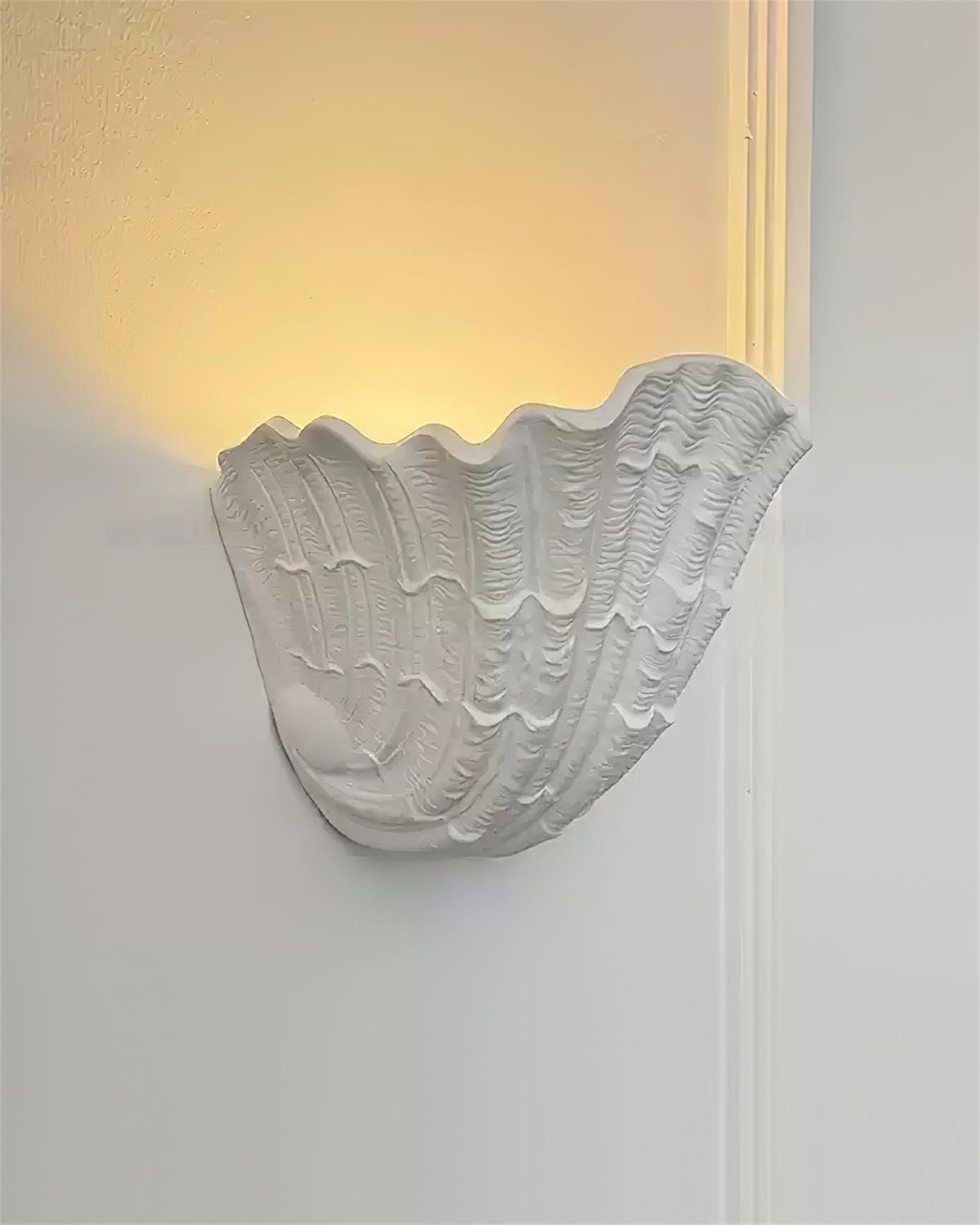 Shell Plaster Wall Lamp