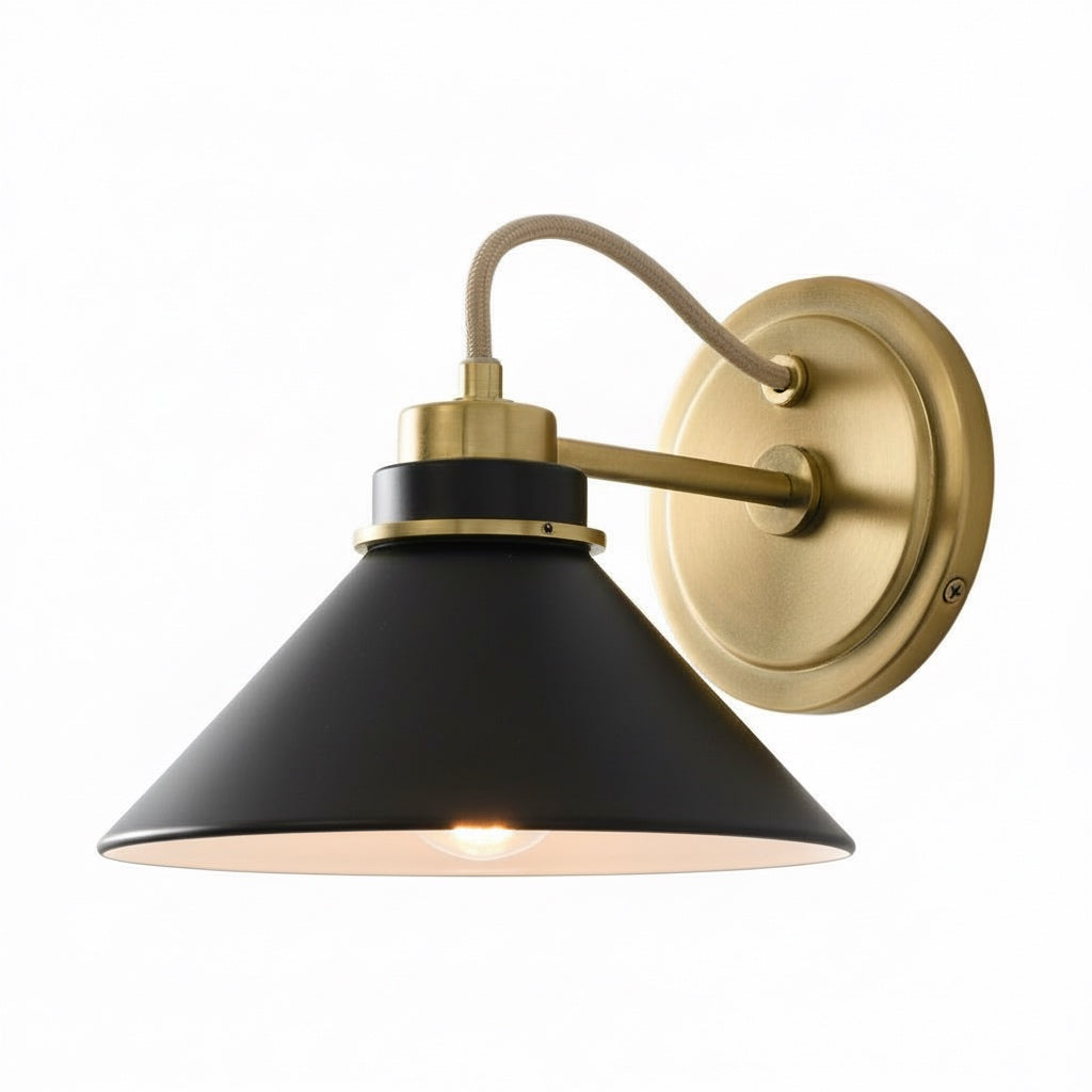 Aurenza Sconce – Farmhouse Wall Light with Metal Accents for Cozy Spaces