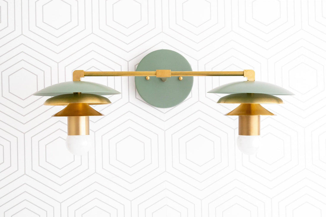 Artivo Layered Brass Vanity Light - Modern Sleek Style Home Bath Accent