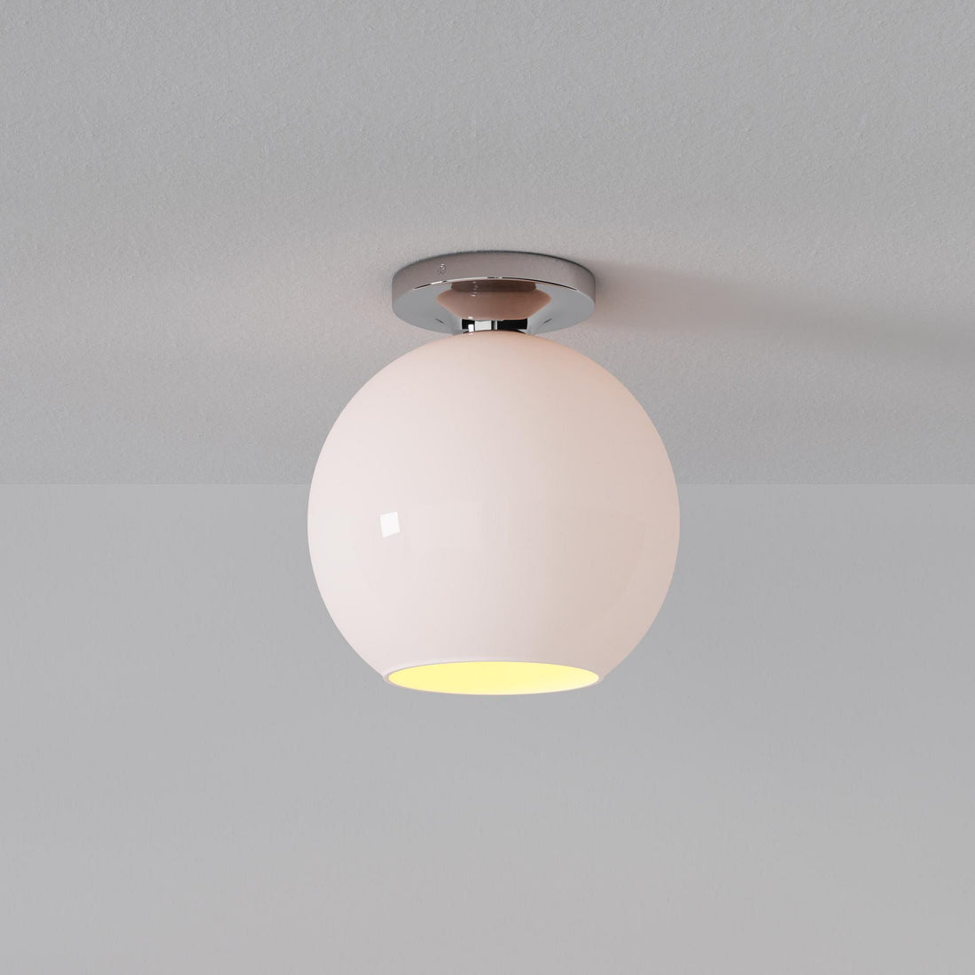 Selvion Modern Globe Ceiling Light - Damp-Rated Bathroom Lighting - Luxe Glass Shade