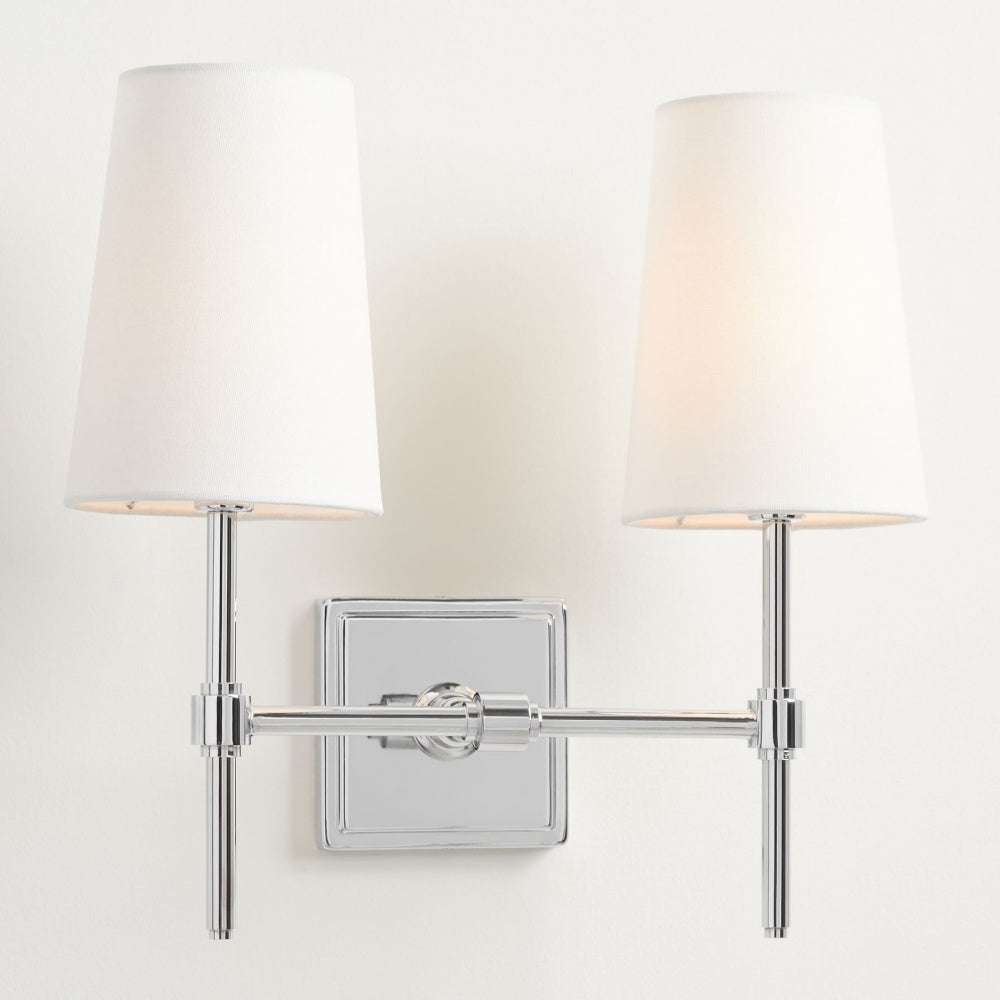 Derlina Multi-Head Wall Lamp - Retro Metal Linen Sconce for Bedroom