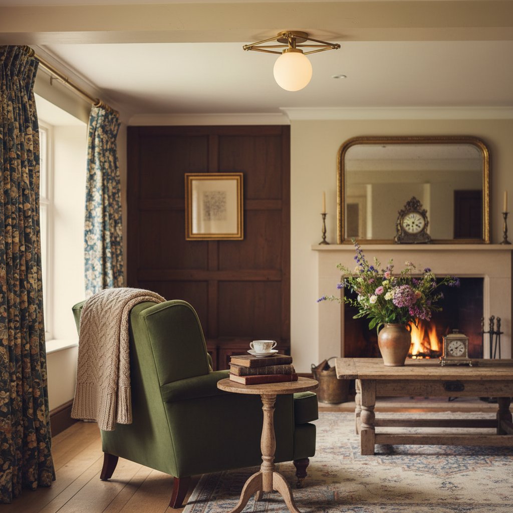 Glorica Glass Geometric Brass Ceiling Light - Hand-Blown Globe Design