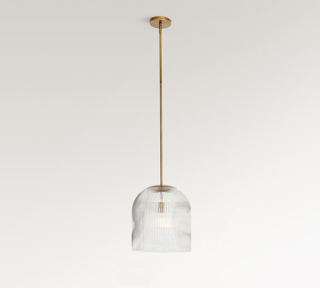 Suspension Bravira en verre strié – Lampe élégante pour îlot de cuisine
