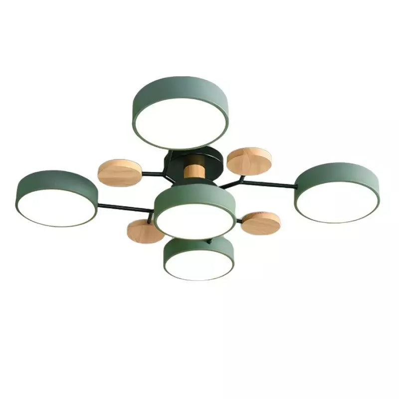 Branch Multi Heads Ceiling Lamp – Nordic Style Disc Lamp