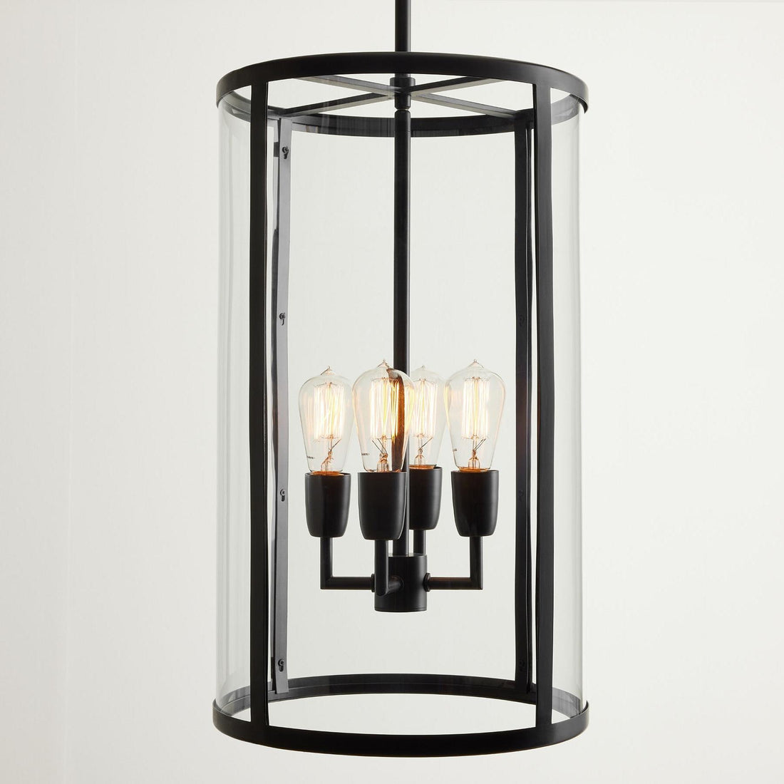 Lanterne d'extérieur moderne en fer Ferrix - Luminaire industriel en verre