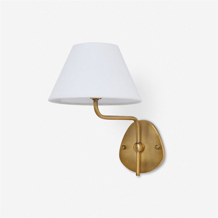 Kulo Fabric Wall Light-Modern Double Arm Linen Wall Sconce for Living Room