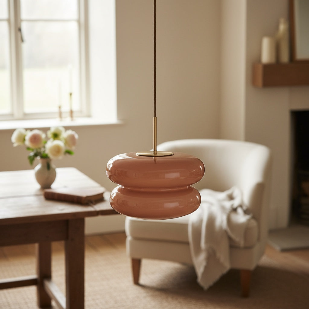 Opal Glass Pendant Lamp - Modern Hanging Lamp