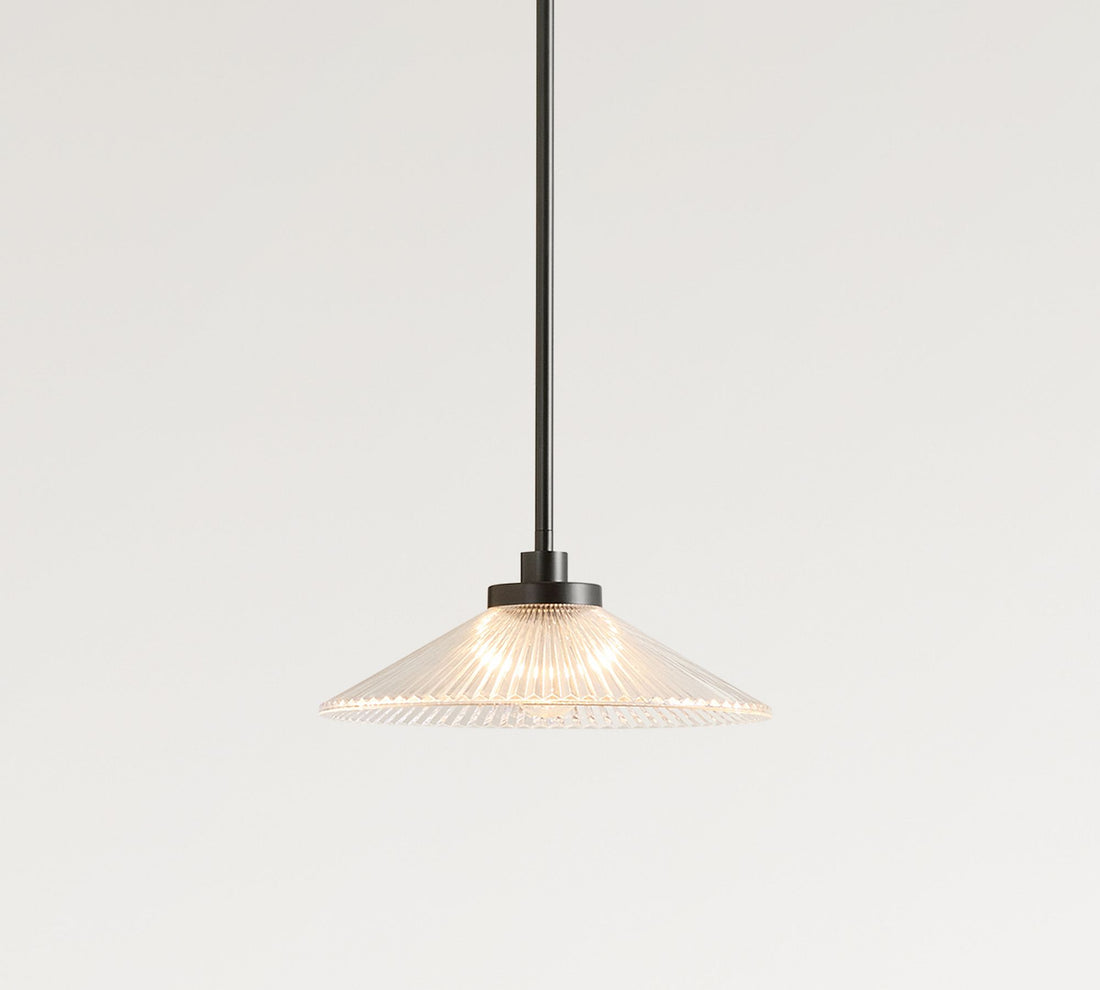 Suspension Bravira en verre strié – Lampe élégante pour îlot de cuisine