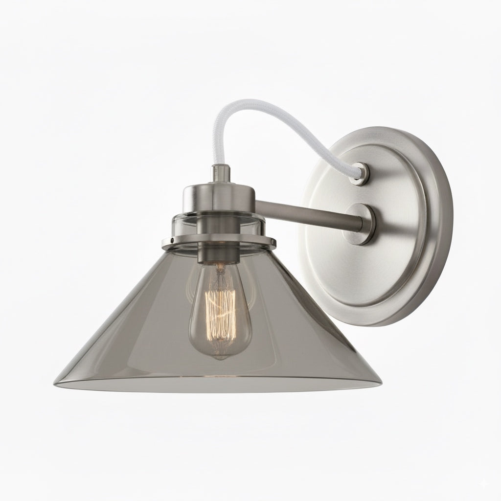 Aurenza Sconce – Farmhouse Wall Light with Metal Accents for Cozy Spaces