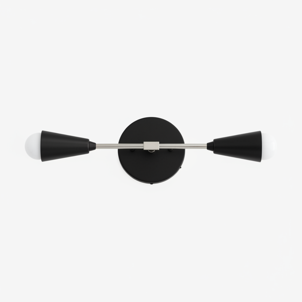 Mobilux Line Minimalist Vanity Light Fixture - Mid Century Bathroom Sconce