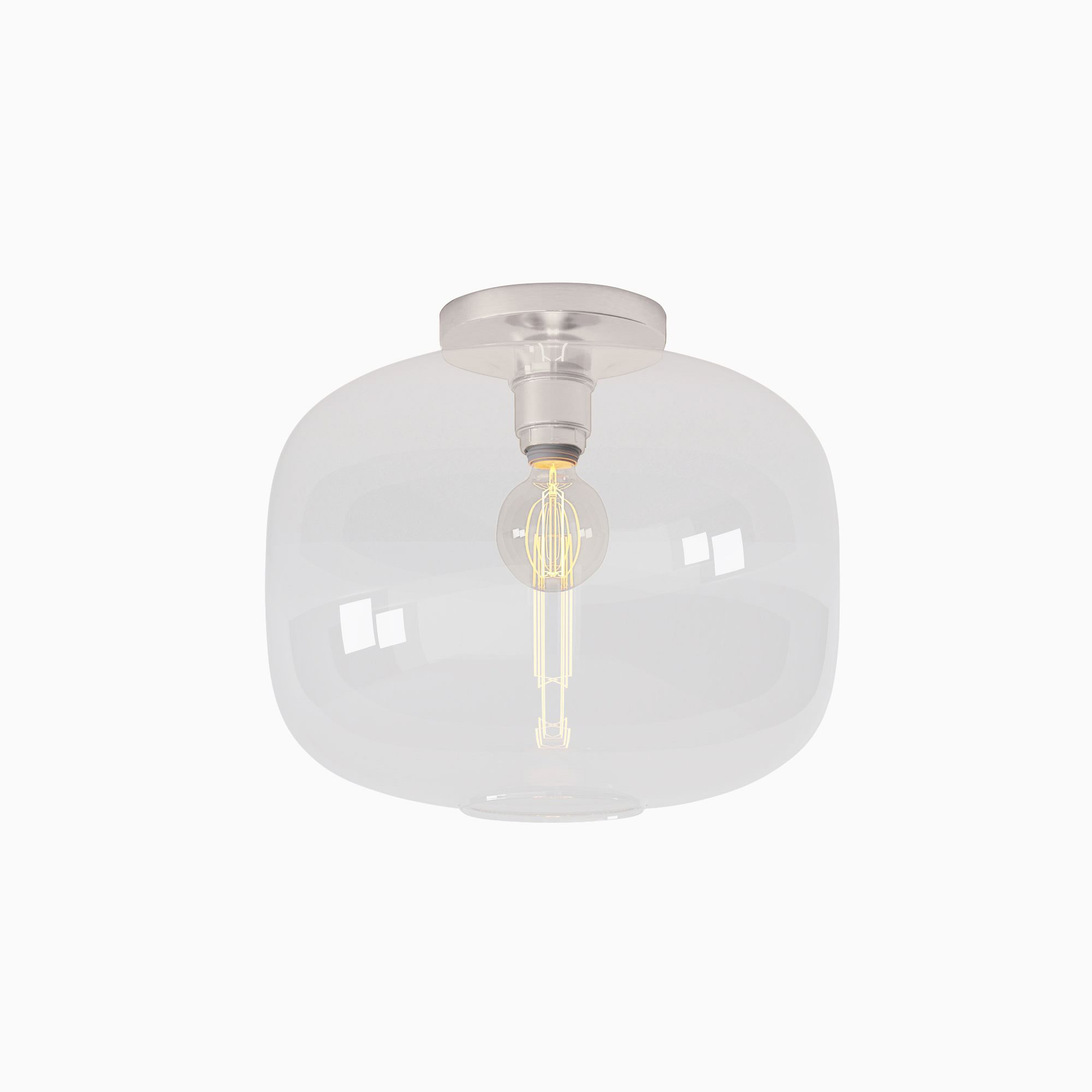 Lumivelle Sculptural Flush Mount Light – Modern Glass Ceiling Lamp