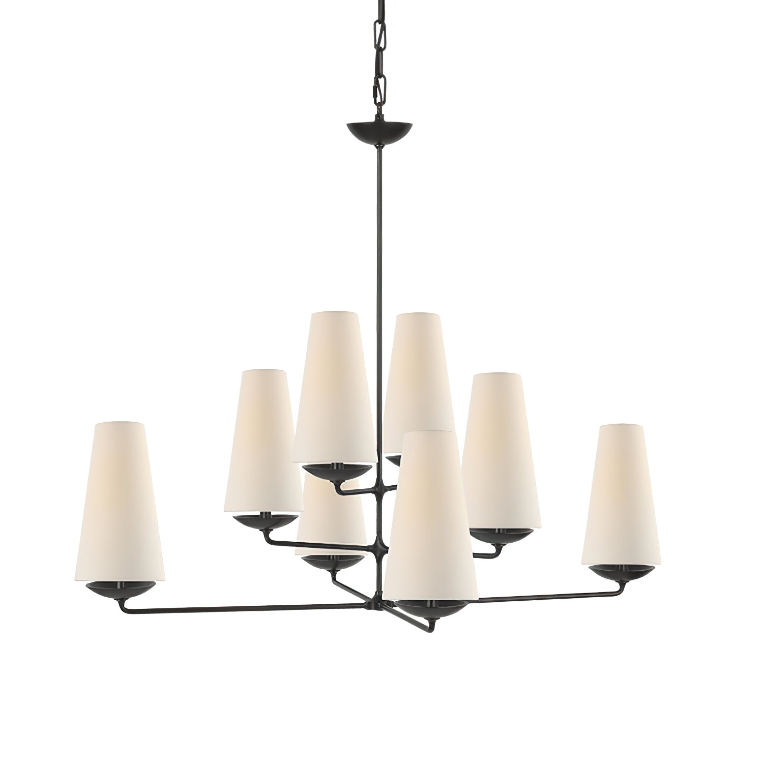 Contemporary Fontaine Vertical Chandelier - Modern Multi-Head Pendant Fixture