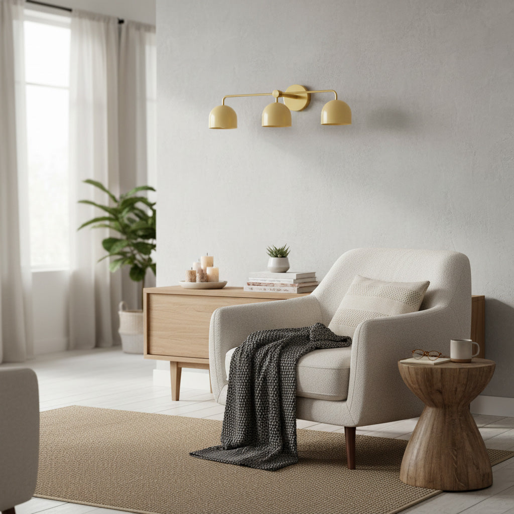 Metio Dome Farmhouse Vanity Wall Light - Modern Domed Sconce