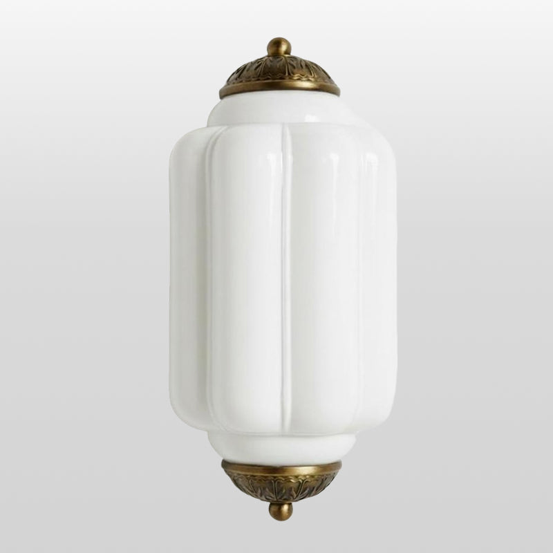 Eloise Brass Wall Sconce – Elegant Milk Glass Vintage Lighting