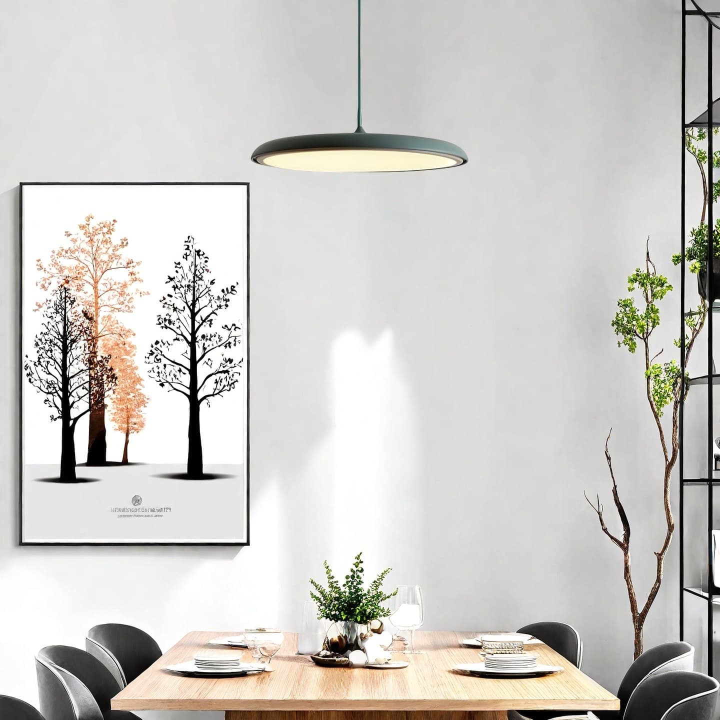 Macaron Pendant Light - Contemporary Dark Blue Metal Acrylic Decor