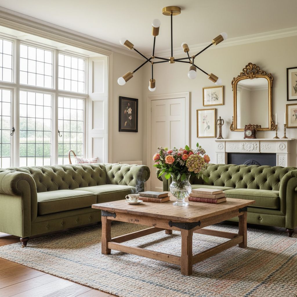 Mobilux Line Modern Geometric Chandelier - Brass Ceiling Light Fixture