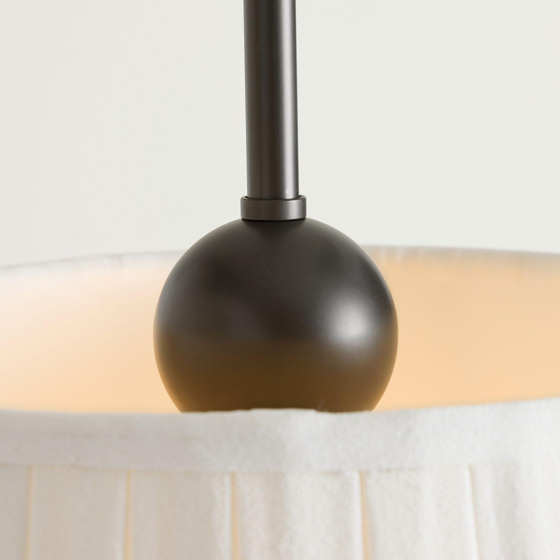 Luvora Modern Pleated Pendant Light - Fabric Shade Lamp for Bedroom