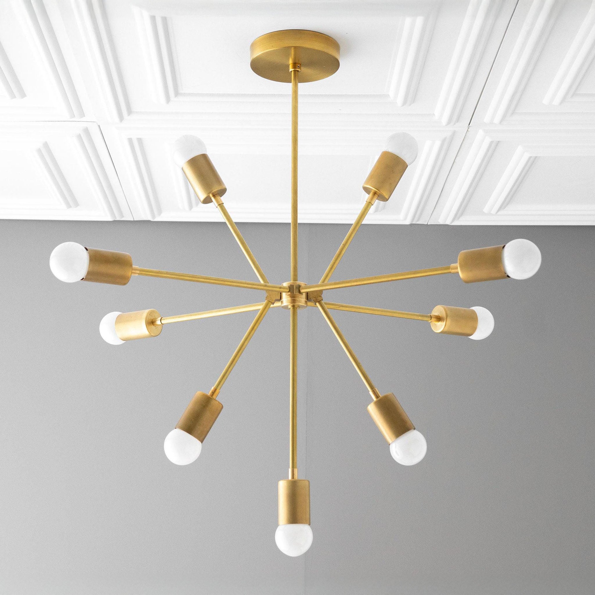 Mobilux Line Modern Chandelier - Mid Century Ceiling Light Fixture