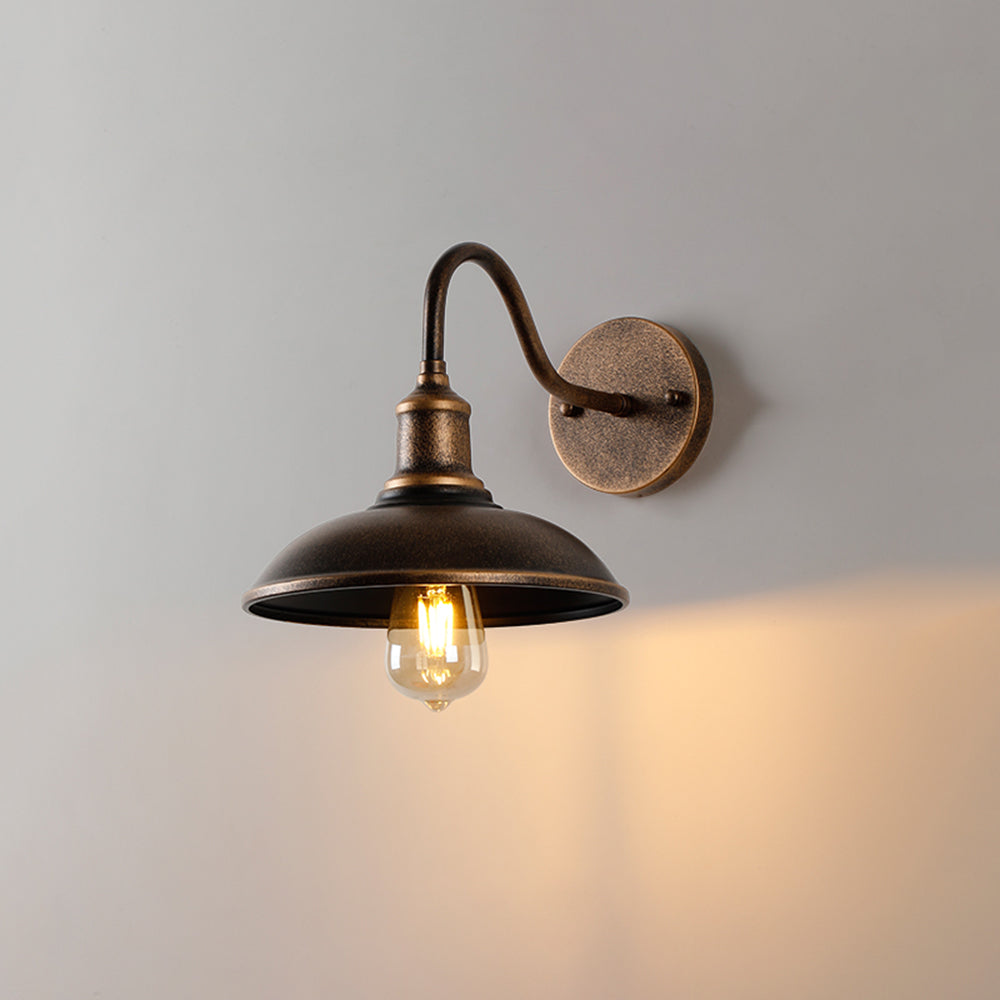 Bronze Finish Industrial Outdoor Wall Sconce Light