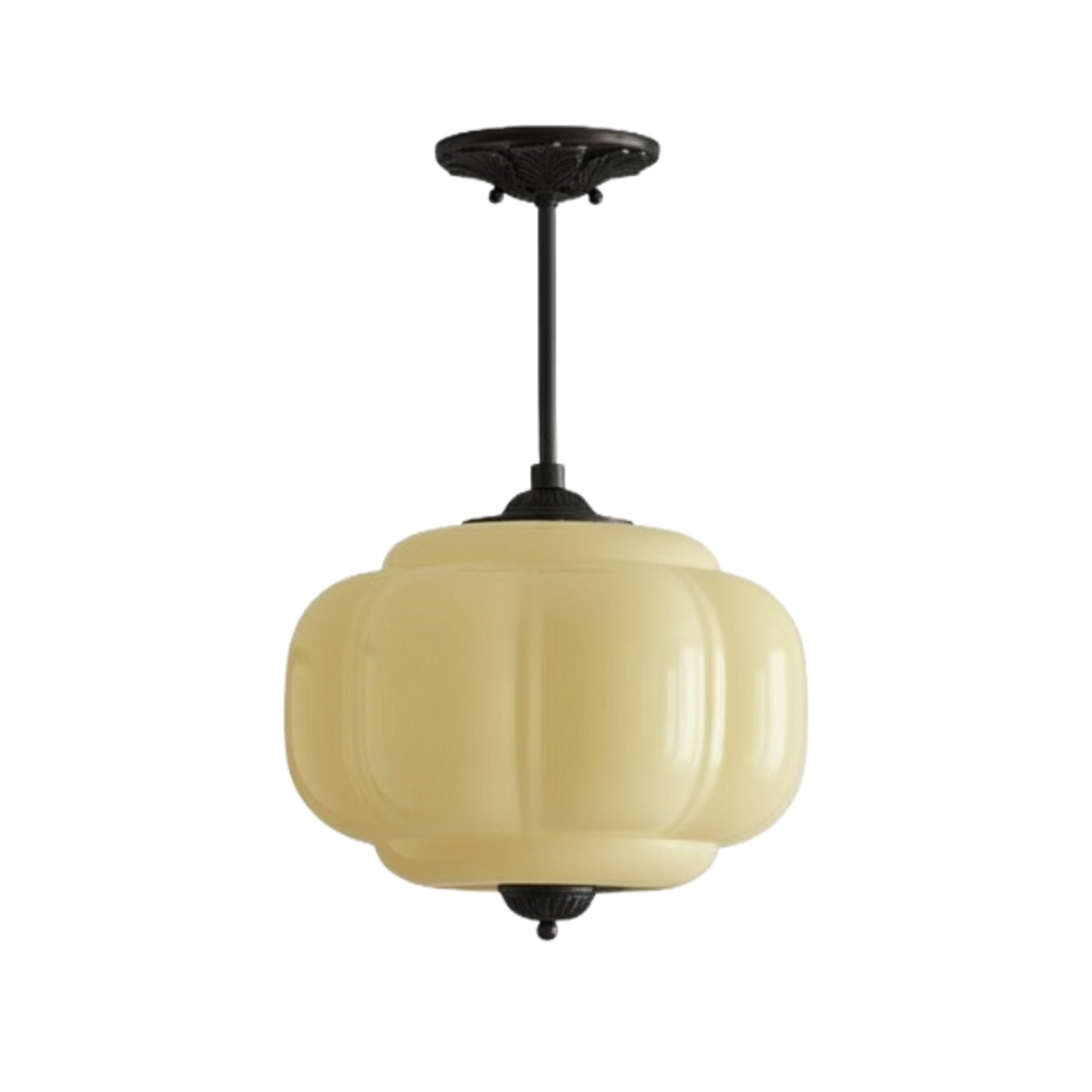 Eloise Vintage Glass Chandelier - Milk Glass Home Accent