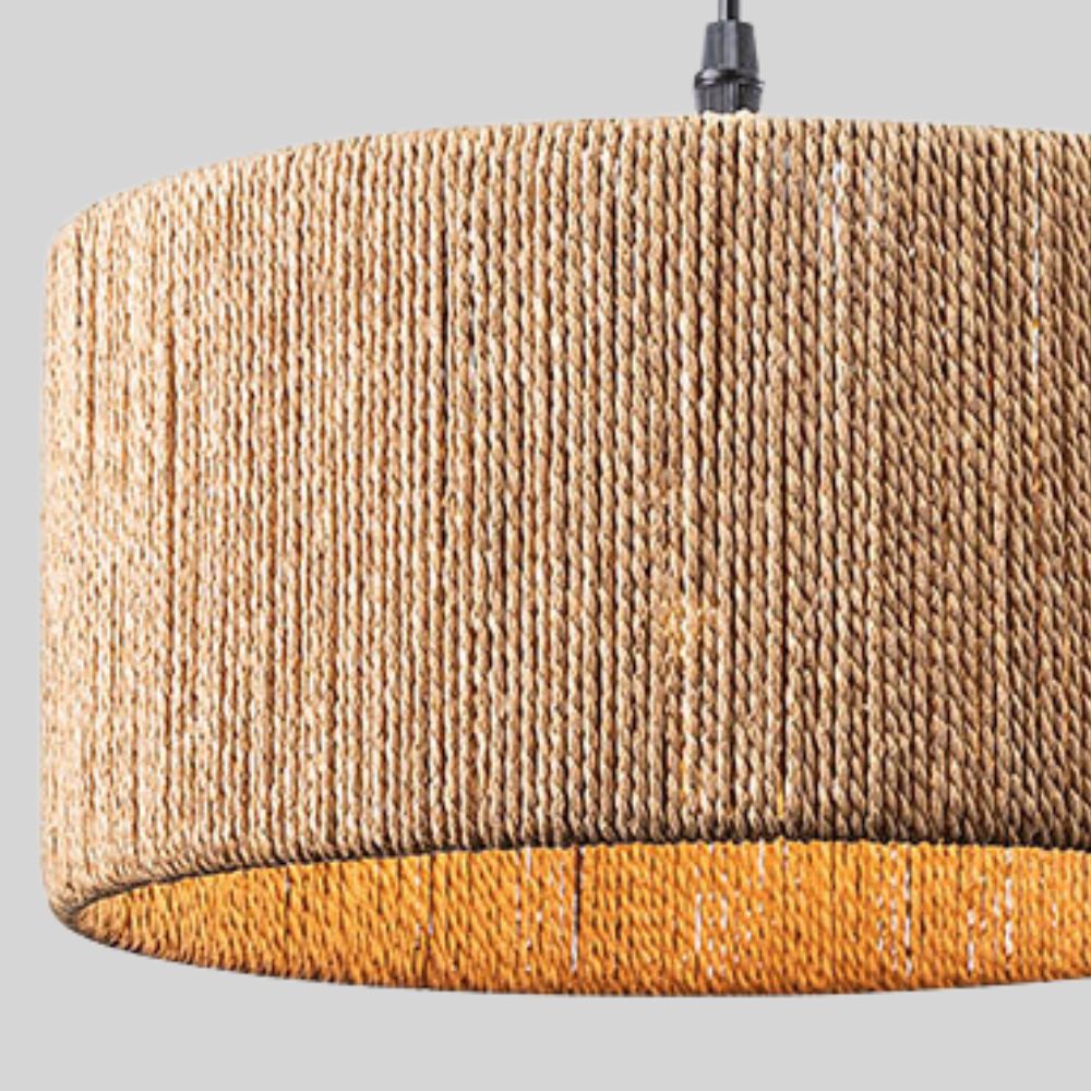 Abaca Rope Chandelier - Modern Linear Natural Fiber Design