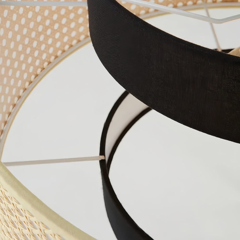 Rattan Pendant Light - Wabi-Sabi Wicker Shade Design