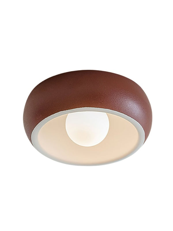 Modern Glass Metal Ceiling Light in Walnut for Indoor Lighting