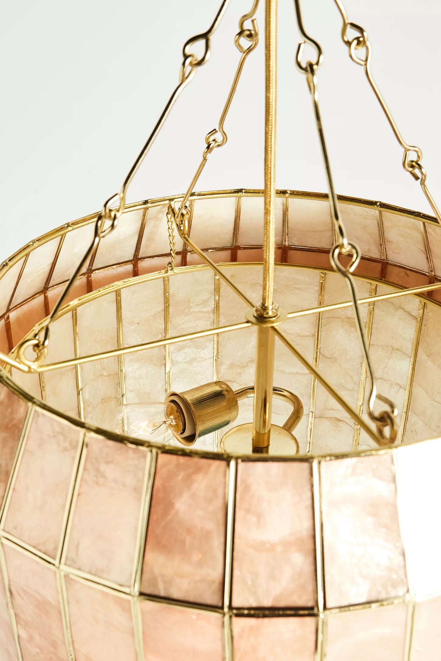 Lumica Capiz Faceted Pendant Light - Elegant Natural Shell Design