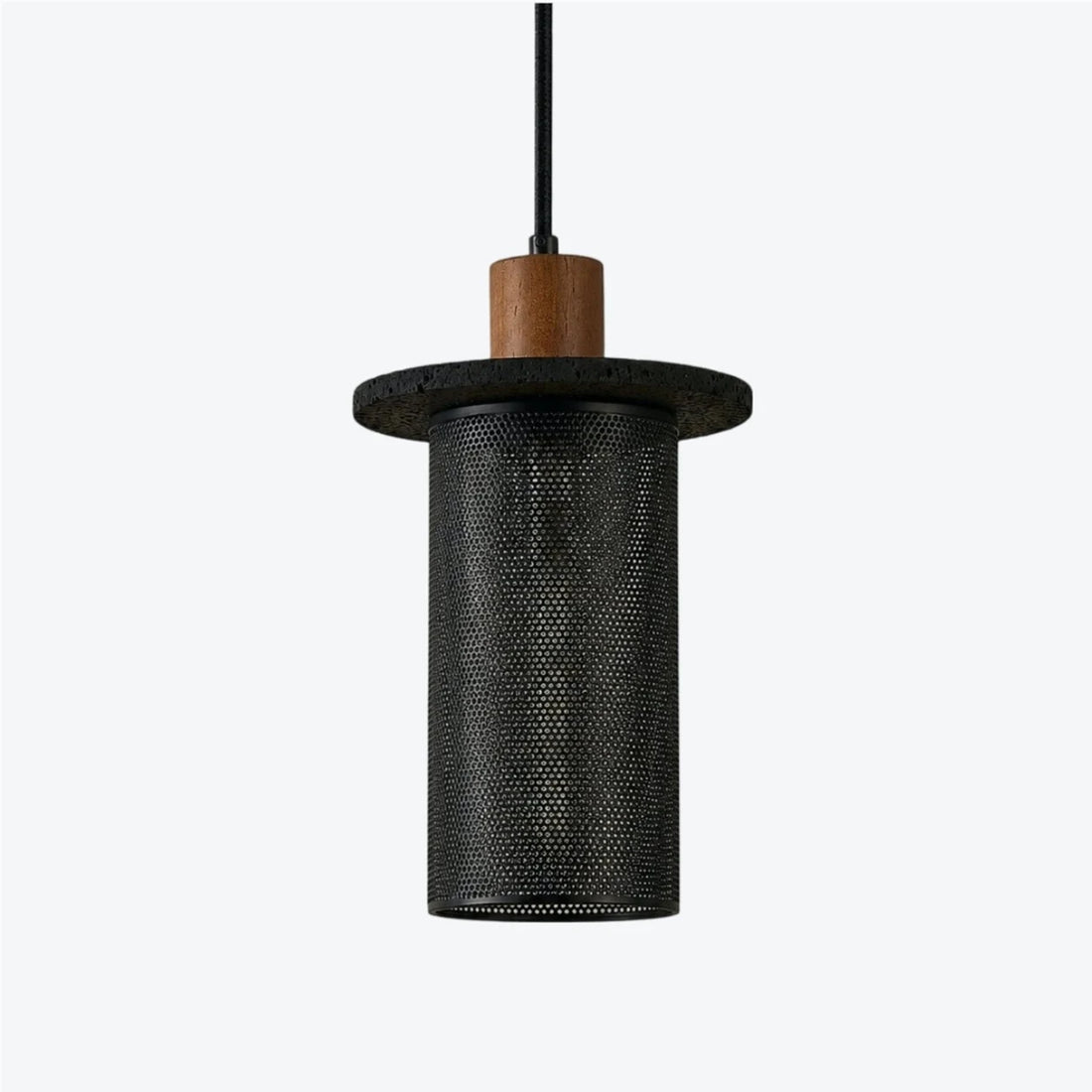 Black woven mesh pendant light product view