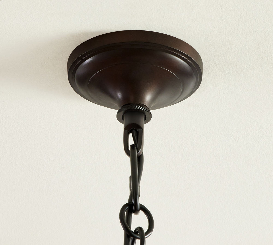 Suspension en verre Lawson – Verre recyclé et laiteux avec accents bronze